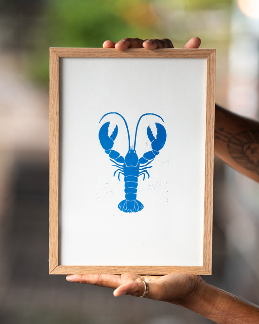 ‘Crayfish’ Original linocut by Isuru Perera 
